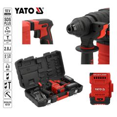 YATO ΠΙΣΤΟΛΕΤΟ ΜΠΑΤΑΡΙΑΣ SDS+ BL 18V 2.8J 2x4h YT-827724 (201827724)