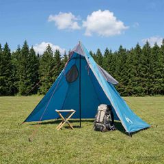 2 σε 1 Αδιάβροχο Πόντσο με Κουκούλα 262 x 126 x 130 cm Μπλε 42017407