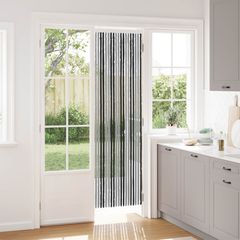 Κουρτίνα εντόμων Chenille Γκρι και Μαύρο 56 x 200 cm 100% PP 42034422