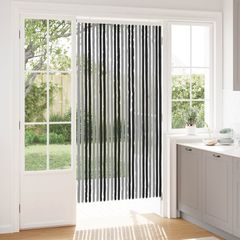 Κουρτίνα εντόμων Chenille Γκρι και Μαύρο 100 x 200 cm 100% PP 42034425