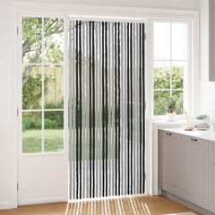 Κουρτίνα εντόμων Chenille Γκρι και Μαύρο 100 x 220 cm 100% PP 42034426