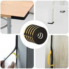 vidaXL Αυτοκόλλητη ταινία αφρού 5 τμχ. Μαύρο 15mm x 10m Χ foam CR