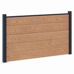 Σετ Φράχτη 180 x 105 εκ. WPC και Αλουμίνιο Καφέ 42039070