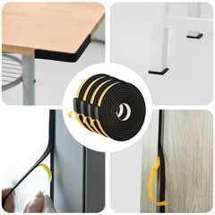 vidaXL Αυτοκόλλητη ταινία αφρού 4 τμχ. Μαύρο 20mm x 5m Χ foam CR