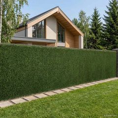 Τεχνητός φράκτης Ανοιχτό Πράσινο 1 x 10 m PVC και Ατσάλι 42042376