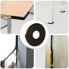 vidaXL Αυτοκόλλητη ταινία αφρού 10 τμχ. Μαύρο 15mm x 10m Χ foam CR