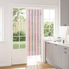 vidaXL Κουρτίνα εντόμων Chenille Ασημί Γκρι και Ροζ 56 x 185 cm