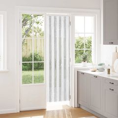 vidaXL Κουρτίνα εντόμων Chenille Ανοιχτό Γκρι και Λευκό 56 x 200 cm