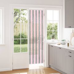 vidaXL Κουρτίνα εντόμων Chenille Ασημί Γκρι και Ροζ 56 x 200 cm