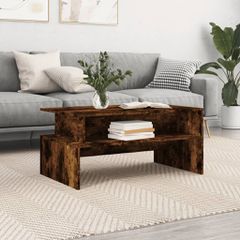 Τραπεζάκι Σαλονιού από Καπνιστή Δρυς 90x55x42,5 εκ. από Τεχνητό Ξύλο 834283
