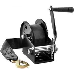 Βαρούλκο χειρός VEVOR, χωρητικότητα έλξης 544,3 kg, Βαρούλκο ρυμουλκούμενου σκάφους Στρόφαλο βαρέως τύπου σχοινιού με ιμάντα πολυεστέρα 701 cm και καστάνια διπλής κατεύθυνσης, χειροκίνητο βαρούλκο με