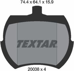 Textar Σετ τακάκια, Δισκόφρενα - 2003801