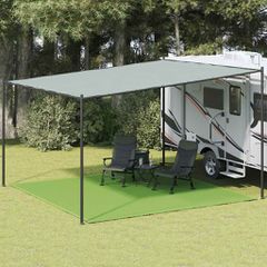 vidaXL Χαλί Σκηνής Ανοιχτό Πράσινο 400x400 εκ. HDPE