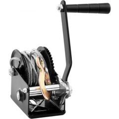 Βαρούλκο χειρός VEVOR, χωρητικότητα έλξης 362,9 kg, Βαρούλκο ρυμουλκούμενου σκάφους Στρόφαλο βαρέως τύπου σχοινιού με ατσάλινο συρμάτινο καλώδιο 1005,8 cm και καστάνια διπλής κατεύθυνσης, χειροκίνητο