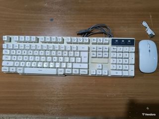 Πληκτρολόγιο και ποντίκι RGB LED μεταχειρισμένα, σετ με USB και Bluetooth