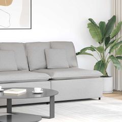 Γωνιακός Καναπές με Μαξιλάρια, Γκρι Cloud 100 εκ. 4104456