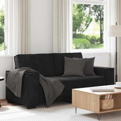Διθέσιος Καναπές Μαύρος Βελούδινος 180x78x84 εκ. 4105025