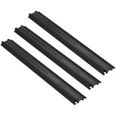 VEVOR 3 PCs Drop Over Cable Cover Ramp 100 x 13 x 2 cm, 907 kg/άξονα χωρητικότητα φόρτωσης, ράμπα προστασίας σωλήνα καλωδίου βαρέως τύπου, κάλυμμα καλωδίου δαπέδου για εσωτερικούς εξωτερικούς χώρους ο
