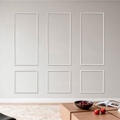 VEVOR Wall Molding 3 Pack, Κιτ πάνελ με ρολό, Ελαφρύ βαμμένο πολυστυρένιο, εύκολο στην εγκατάσταση, αδιάβροχο διακοσμητικό τοίχου για εσωτερική διακόσμηση σαλόνι, υπνοδωμάτιο, λευκό (61x137 + 61x61 cm