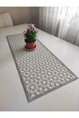 Stewehome Δρομέας τραπεζιού με γαλλική δαντέλα λεπτομέρεια από πολυεστέρα για το τραπέζι 110x35 cm