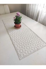 Stewehome Δρομέας τραπεζιού με γαλλική δαντέλα λεπτομέρεια από πολυεστέρα για το τραπέζι 110x35 cm