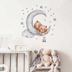 Sipo Αυτοκόλλητα Τοίχου Teddy Bear Moon