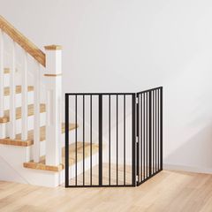 vidaXL Πόρτα Σκύλου 2 pcs Μαύρο 60 x 80 cm Επικαλυμμένος Χάλυβας