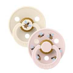BIBS Studio Collection Σετ Πιπίλες 2τμχ – Bumblebee/Ivory Mix Στρόγγυλη No2