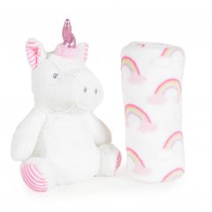 Κουβέρτα Αγκαλιάς Unicorn Rainbow 90x75cm Cangaroo-thumb-2