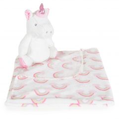 Κουβέρτα Αγκαλιάς Unicorn Rainbow 90x75cm Cangaroo-thumb-1