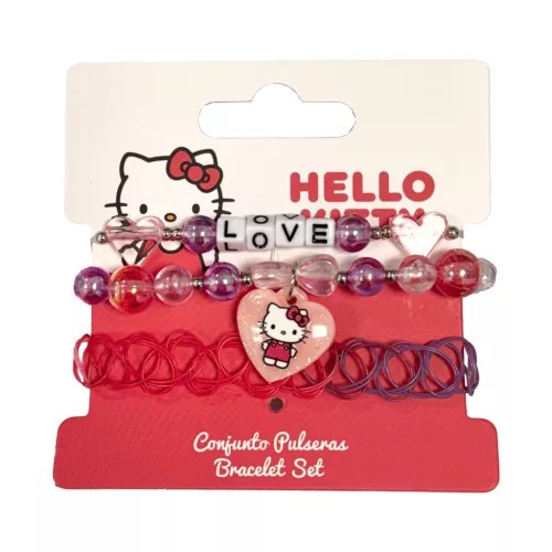 Hello Kitty Love Βραχιόλια Σετ 3τχ