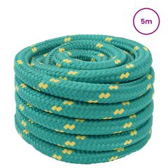 vidaXL Σχοινί Boat 5 mm 5 m Πράσινο-thumb-1