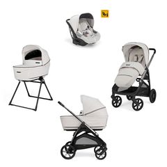 Inglesina Σύστημα Μεταφοράς Aptica Quattro Opal Ivory Με Σκελετό Iridio Black Και Παιδικό Κάθισμα Αυτοκινήτου Darwin Infant