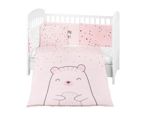 Σετ κλινοσκεπασμάτων 6 τεμαχίων 70x140 Bear With Me Ροζ - Kikka Boo