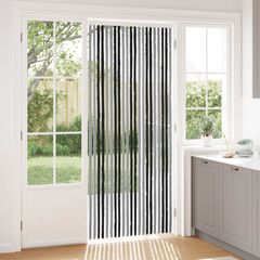 vidaXL Κουρτίνα εντόμων Chenille Γκρι και Μαύρο 90 x 220 cm 100% PP