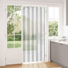 vidaXL Κουρτίνα εντόμων Chenille Γκρι και Λευκό 90 x 220 cm 100% PP