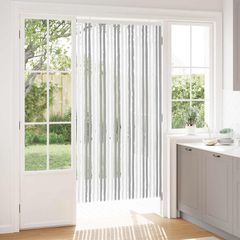 vidaXL Κουρτίνα εντόμων Chenille Ανοιχτό Γκρι και Λευκό 100 x 200 cm