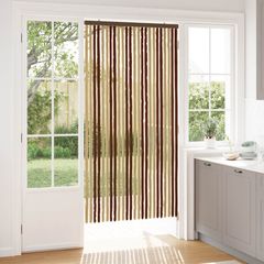 vidaXL Κουρτίνα εντόμων Chenille Καφέ και μπεζ 100 x 200 cm 100% PP