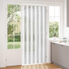 vidaXL Κουρτίνα εντόμων Chenille Ανοιχτό Γκρι και Λευκό 100 x 230 cm