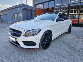 Mercedes-Benz C 300 2014 DIESEL HYBRID, AMG LINE, ΗΛΙΟΡΟΦΗ, HUD