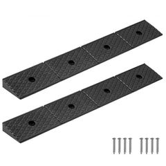 VEVOR Rubber Curb Ramp, χωρητικότητα φόρτωσης 15 τόνων, 50,8 mm Ύψος ανύψωσης βαρέως τύπου Λαστιχένια ράμπα κατωφλίου με δοχείο αποστράγγισης για αναπηρικά αμαξίδια, καροτσάκια, μοτοσυκλέτες, αυτοκίνη