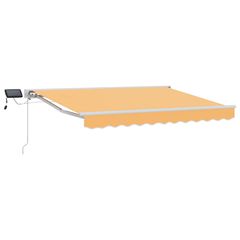 Χειροκίνητο πλαίσιο τέντας με LED Άμμος 4 x 2 m 3425797
