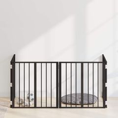 vidaXL Πόρτα Σκύλου 4 pcs Μαύρο 60 x 60 cm Επικαλυμμένος Χάλυβας