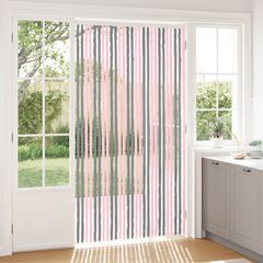 vidaXL Κουρτίνα εντόμων Chenille Ασημί Γκρι και Ροζ 118 x 220 cm