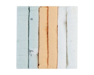 Σετ πανάκια μουσελίνας 6 τεμ. 30x30 εκ. Sleepy Sheep - Kikka Boo