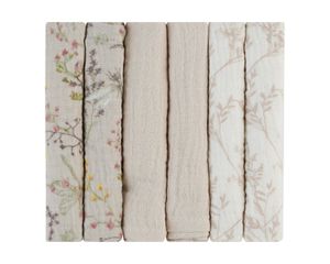 Σετ πανάκια μουσελίνας 6 τεμ. 30x30 εκ. Secret Garden Μπεζ - Kikka Boo