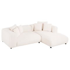 ΚΑΝΑΠΕΣ ΓΩΝΙΑ (ΔΕΞΙΑ) 3-ΘΕΣΙΟΣ GRACE HM3280.02R ΛΕΥΚΟ ΥΦΑΣΜΑ 252x160x70-90Υεκ