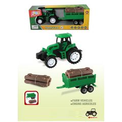 Martin Toys Τρακτέρ Φριξιον Με Καρότσα Μεταφοράς Κορμών Ξύλου