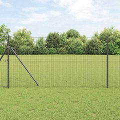 vidaXL Φράχτης Εuro Γκρι 1,4 x 10 m Σίδηρος με επικάλυψη PVC