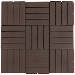 Πλακάκια βεράντας 30 x 30 cm 9 τεμάχια 0,81 πλακάκια κλικ πλακάκια μπαλκονιού με σύστημα κλικ λειτουργία αποχέτευσης πλακάκι κάλυψη δαπέδου για μπαλκόνι βεράντας καφέ
